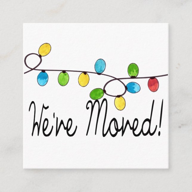 Cartão De Informações Movimentamos as luzes das árvores de Natal (Frente)