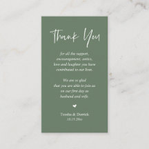 Muito obrigado, Rustic Sage Green