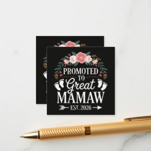 Cartão De Informações Mulheres Promovidas a Grande Mamãe