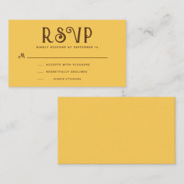 Cartão De Informações Mustard Vintage Boho RSVP