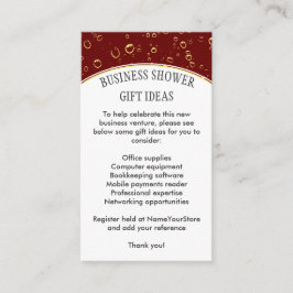Cartão De Informações Na moda Burgundy BUSINESS CHÁ