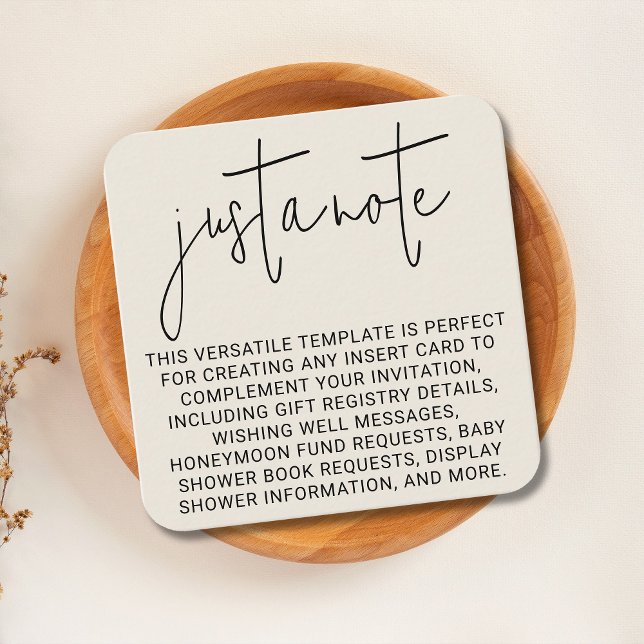 Cartão De Informações Na moda Moderno Mínimo Simples Apenas Um Quadrado  (Criador carregado)