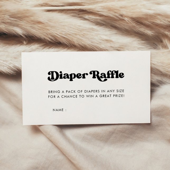 Cartão De Informações Na moda retro fralda (Criador carregado)