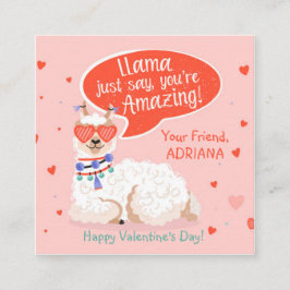 Cartão De Informações Namorados Cute Llama