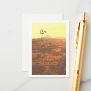 Cartão De Informações Nature Mountain South Africa ZA Wind Pump