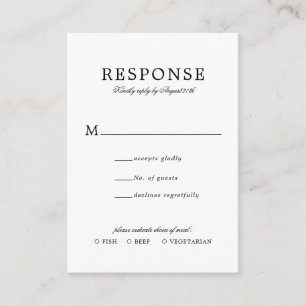 Cartão De Informações Nave Simples De Casamento Clássico Do BUDGET Rsvp