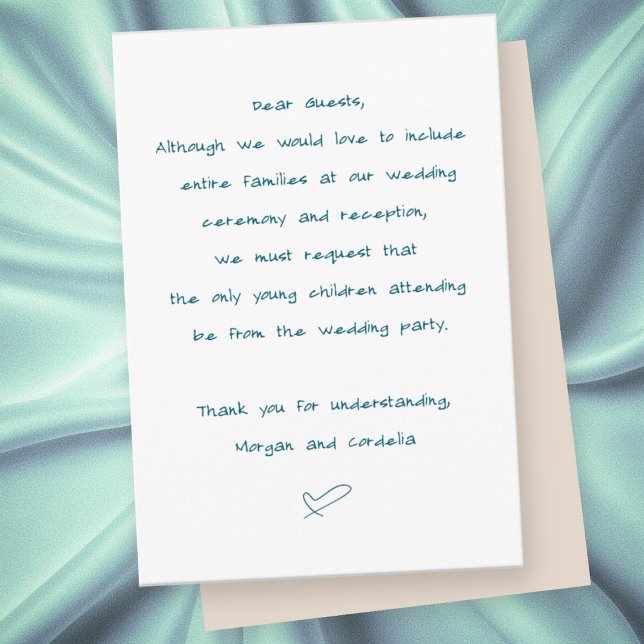 Cartão De Informações Nenhuma Palavra de Casamento ou Recepção (Criador carregado)