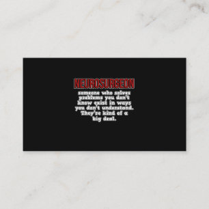 Cartão De Informações Neurocirurgião Cirurgia Médica Neurologia Grap