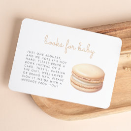 Cartão De Informações Neutral Macaron Baby Shower Books Enclosure Card