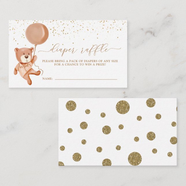 Cartão De Informações Neutralmente Podemos Esperar Fralda Raffle Ticket (Frente/Verso)