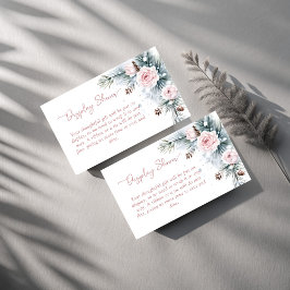 Cartão De Informações Neve apaixonada chá de panela de inverno chá