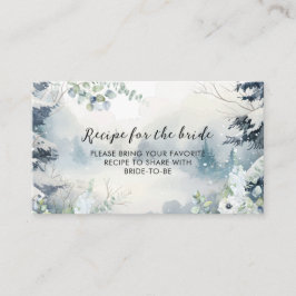 Cartão De Informações Neve apaixonada Chá de panela de inverno Compartil