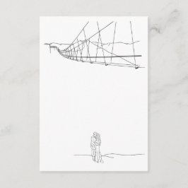 Cartão De Informações Neve Coberta Por Esqui Lopes Adorando Casal Apaixo