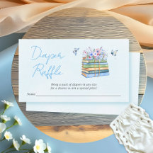 New Chapter Diaper Raffle boy shower blue
