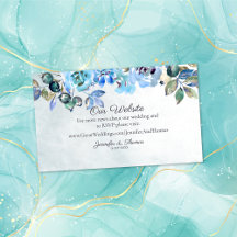 No Love Watercolor Blue Floral Wedme Website