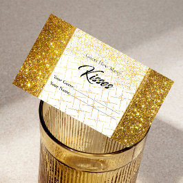 Cartão De Informações Noiva Areia Mágica Brilhante Quantos Beijos