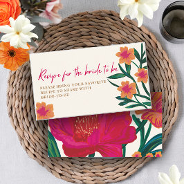 Cartão De Informações Noiva em Chá de panela florescente Partilha Uma Re