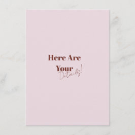 Cartão De Informações Noivado Moderno Elegante