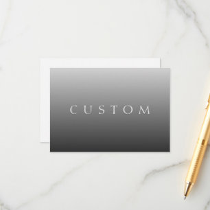 Cartão De Informações Nome Clássico ou Palavra   Cinzas de gradiente