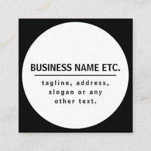 Cartão De Informações Nome da Empresa & Slogan/outro texto   Preto & Bra