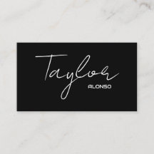 Nome profissional moderno preto e branco