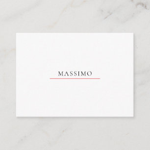 Cartão De Informações Nome Próprio Decorativo Chic Simples Preto Branco