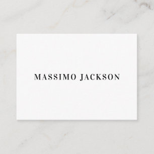 Cartão De Informações Nome Próprio Decorativo Minimalista Preto Branco S