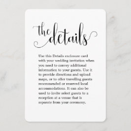 Cartão De Informações Nós Fazemos Detalhes do Casamento de Caligrafia