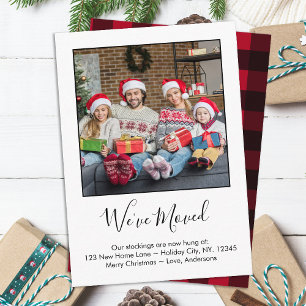 Cartão De Informações Nós nos mudamos Foto personalizada de Natal Mudanç
