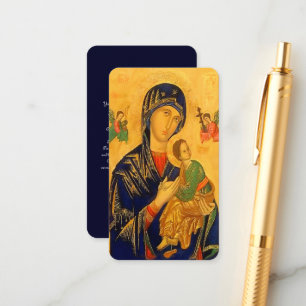 Cartão De Informações Nossa Mãe Perpétua Ajuda com Oração