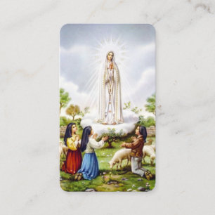 Cartão De Informações Nossa Senhora da Fatima Rosary Petition Card