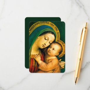 Cartão De Informações Nossa Senhora de Bom Conselheiro com Oração