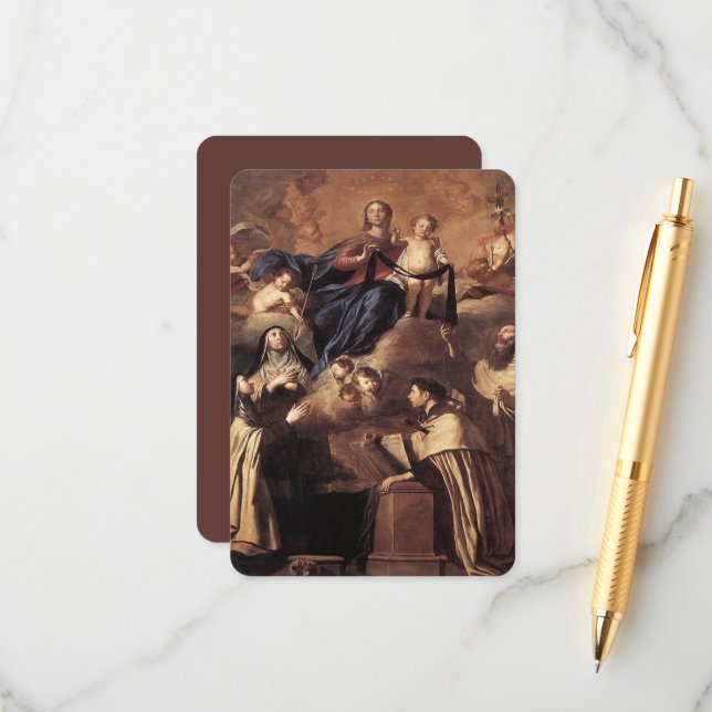 Cartão De Informações Nossa Senhora do Monte Carmel 1641 (Frente/Verso In Situ)