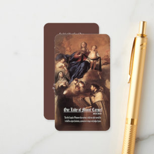 Cartão De Informações Nossa Senhora do Monte Carmel Prayer