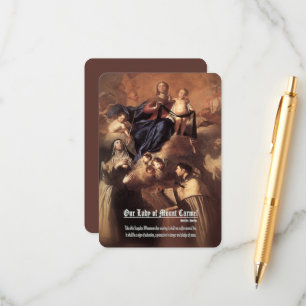 Cartão De Informações Nossa Senhora do Monte Carmel Prayer