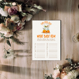 Cartão De Informações Nosso Pequeno Chá de fraldas Que Jogo De Item De B