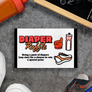 Cartão De Informações Nosso Pequeno Rookie está a caminho - Fralda Raffl