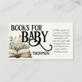 Cartão De Informações Novo Capítulo Começa Chá de Bebê Vintage Flor Silv