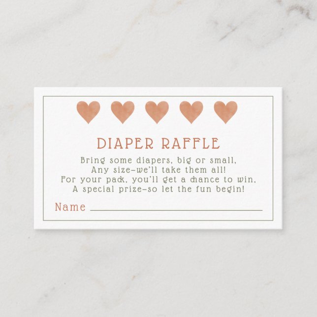 Cartão De Informações Novo capítulo inicia o gabinete do Chá de fraldas  (Frente)