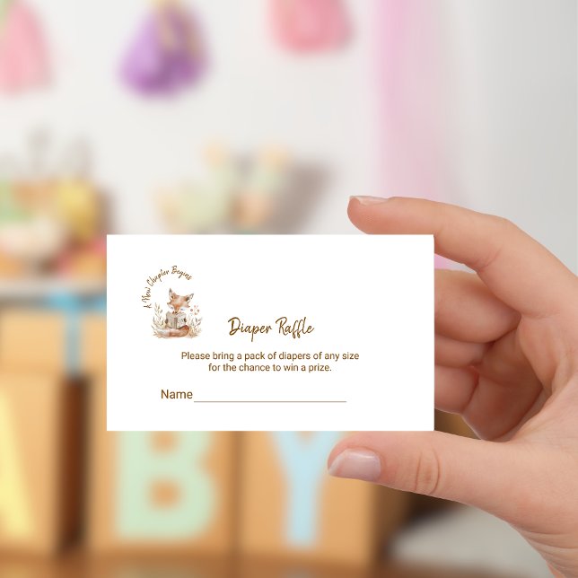 Cartão De Informações Novo capítulo inicia tíquete de Fralda de Raposa-B (Criador carregado)