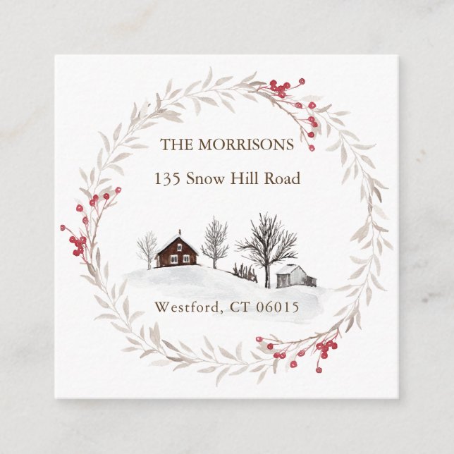 Cartão De Informações Novo endereço de mudança de Natal (Frente)