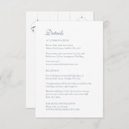 Cartão De Informações Nozes de Natal Balas Azul de inverno