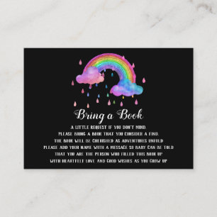 Cartão De Informações *~* Nuvens Chuvem Chuva Chuva Chuva Traga um Livro