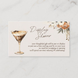 Cartão De Informações O amor é criar o Chá de exibição Espresso Martini