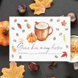 Cartão De Informações O amor está a criar Pumpkin Quantos beijos jogam