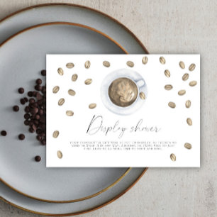 Cartão De Informações O amor está criando o chá de exibição do chá de pa