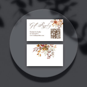 Cartão De Informações O amor está criando o registro de presente de chá 