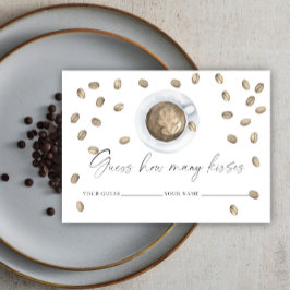 Cartão De Informações O amor está fervendo Quantos beijos jogo da noiva