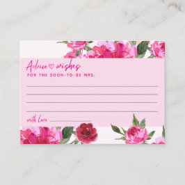 Cartão De Informações O amor está no ar Chá de panela Advice e Desejos