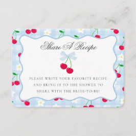 Cartão De Informações O Arco De Coquete Azul Cherry Sweet Compartilha Um